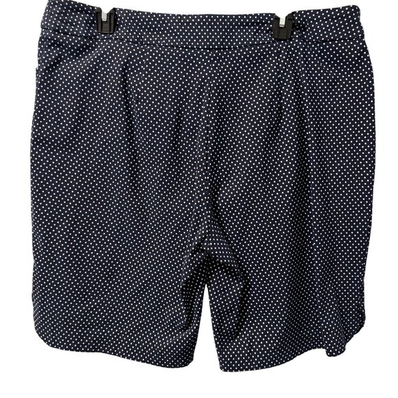 Kate Park Womens 2X Polka Dot Shorts Blue White Polyester & Nylon Blend - Picture 12 of 12